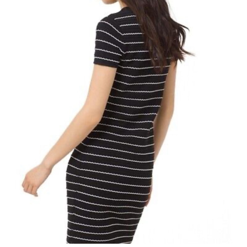 MICHAEL MICHAEL KORS ruffled Striped stretch viscose mini dress women’s size XS - Picture 4 of 13